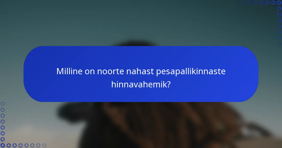 Milline on noorte nahast pesapallikinnaste hinnavahemik?