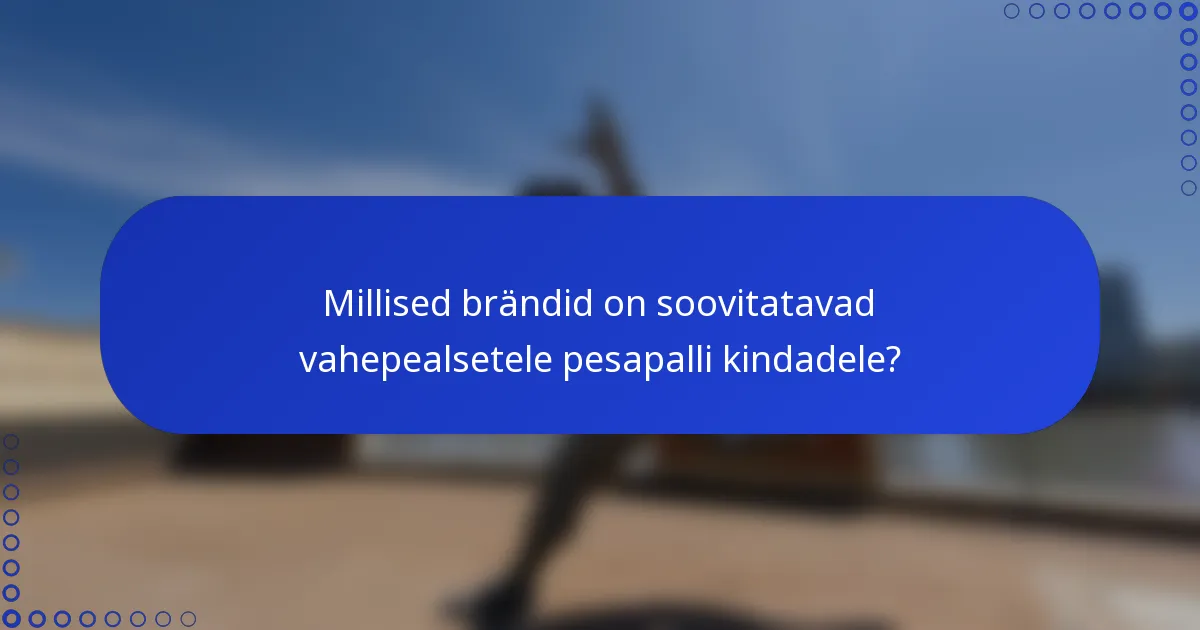 Millised brändid on soovitatavad vahepealsetele pesapalli kindadele?